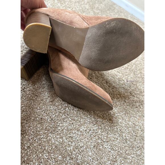 Shoedazzle ankle Boots Celia Slip On Point Toe Block Heel Casual western SZ 8.5 - Picture 5 of 7